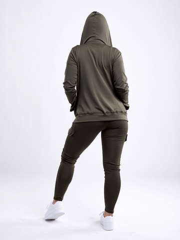 High-Waisted Leggings with Side Cargo Pockets