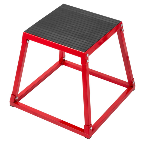 VEVOR Plyometric Platform Box Fitness Exercise Jump Box Step Plyometric Box Jump for Exercise Fit Training (12/18/24/Red) (12&18&24 inch)